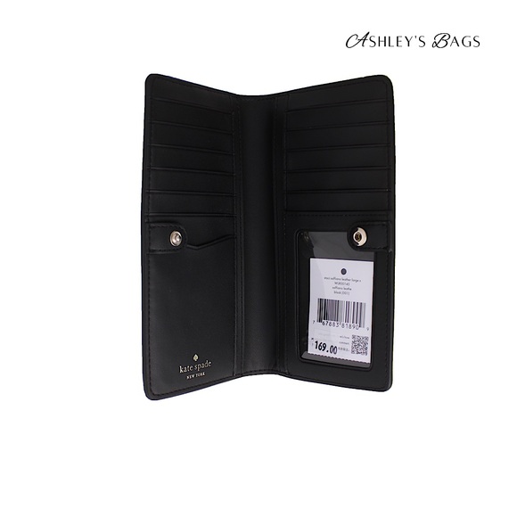 Kate Spade Staci Large Slim Bifold Wallet In Warm Beige - Picture 3 of 3